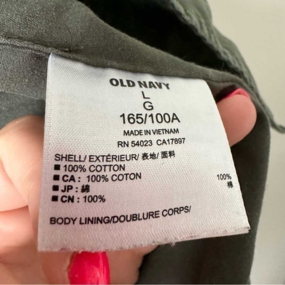 Old Navy Army Green Utility Jacket - Picture 3 of 12